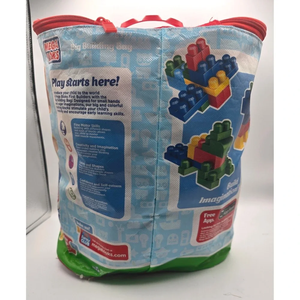 Mega Bloks First Builders Big Building Bag 8327 Multi Color Blocks 79 Pieces